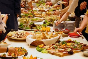 стол свадьба праздник еда